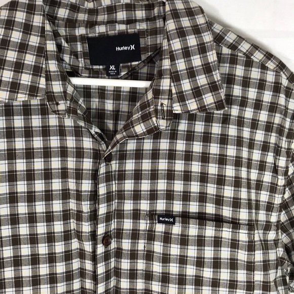 Hurley plaid short sleeve button down shirt - Picture 2 of 7